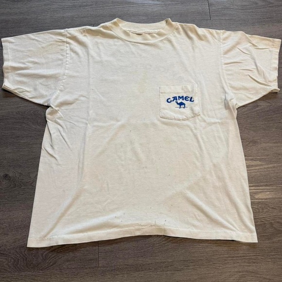 Camel Other - Vintage 1990 Joe Camel Cigarettes Shirt XL Distressed Thrashed Pocket Tee 90s